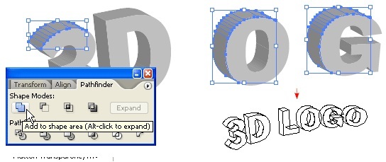 các bước vẽ logo 3D trong illustrator CS6
