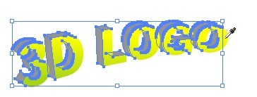 Chọn phần nổi của chữ 3D Logo 