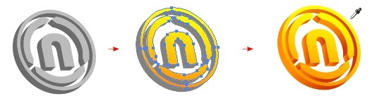 Hướng dẫn vẽ logo 3D trong illustrator CS6 4